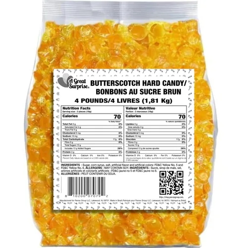 Miniatura 2 de A Great Surprise Caramelo duro de mantequilla prémium – 4 libras – Botones de caramelo de caramelo envueltos individualmente – Caramelo clásico