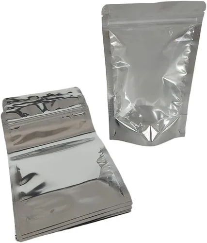 Miniatura 3 de Bolsas resellables de Mylar para almacenamiento de alimentos con parte delantera transparente, bolsas gruesas reutilizables con cierre