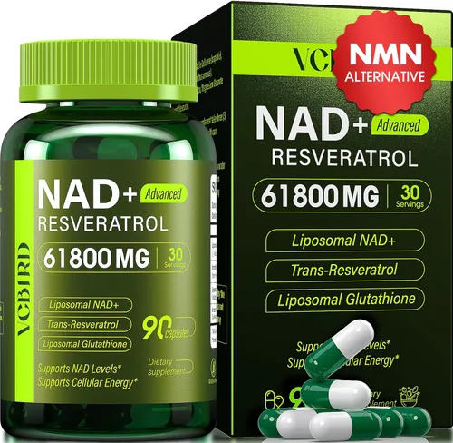 Miniatura 9 de Nad Resveratrol Suplemento 1200mg por porción - Nad+ liposomal Resveratrol para mujeres y hombres - Suplemento Nad+ de alta pureza de 1200 mg