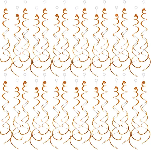 Miniatura 11 de 30 piezas de decoración de fiesta de remolinos colgantes, decoraciones de papel de aluminio, espiral, serpentina de plástico para techo, cumpleaños