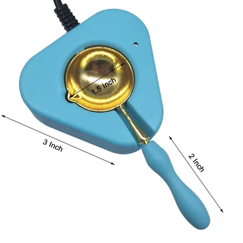 Miniatura 2 de Kit de calentador de sello de cera con cuchara y pinzas, excelente herramienta para derretir cuentas de sello (calentador de sello de cera eléctrico)