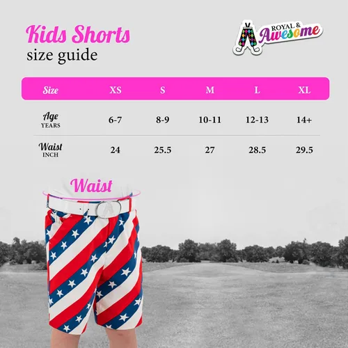 Miniatura 4 de Royal & Awesome - Pantalones cortos de golf para niños brillantes, divertidos y divertidos