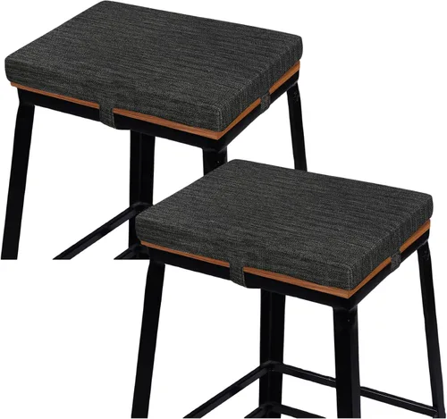 Miniatura 9 de baibu Cojines rectangulares de espuma viscoelástica, de doble capa, antideslizantes para sillas de comedor, cojines para taburete de banco de cocina