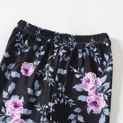 Miniatura 76 de Kucnuzki Conjunto de ropa para bebé niña pequeña, camisa de manga con volantes, pantalón floral, ropa de otoño e invierno para niña