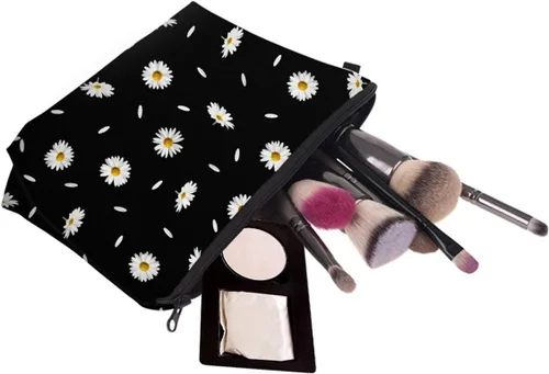 Miniatura 5 de Deanfun - Bolsa de maquillaje para mujer, organizador de maquillaje de poliéster duradero, bolsa de viaje impermeable y espaciosa, accesorios, 52366