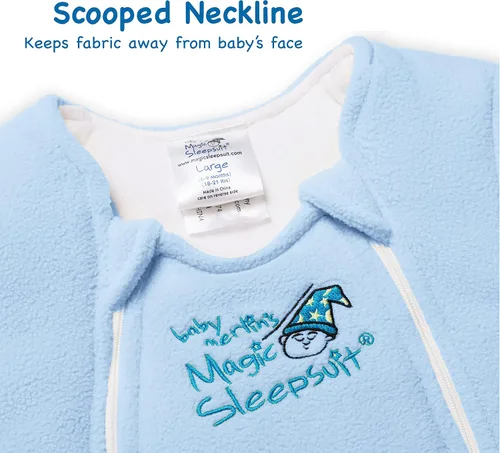 Miniatura 4 de Baby Merlins Magic Sleepsuit - Producto de transición para envolver - Microforro polar
