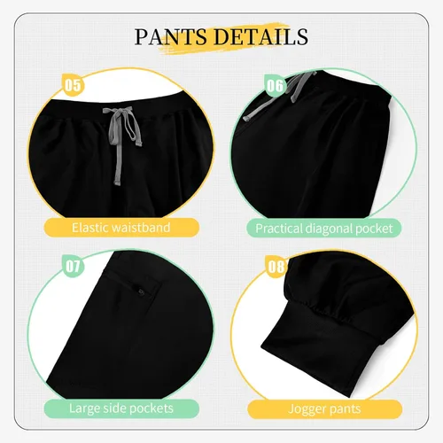 Miniatura 3 de VIAOLI Conjunto de ropa quirúrgica para mujer, camiseta con cuello en V y pantalón deportivo de yoga, uniforme médico de enfermería para mujer