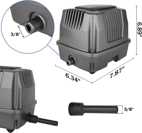 Miniatura 7 de AquaMiracle Aireador Todo-en-Uno para Estanque de Koi para Estanques al Aire Libre, Bomba de Aire para Estanque Sistema de Aireación de Estanque