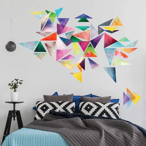 Miniatura 2 de Watercolor Triangle Wall Decal Kit - Create Your Own Geometric Wall Mural By Chromantics