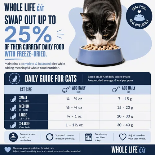 Miniatura 3 de Whole Life Cat Just One Atún - Golosinas liofilizadas para gatos – Alimento rico en proteínas de grado humano, aperitivos de entrenamiento