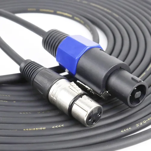 Miniatura 10 de HBU Paquete de 2 cables SpeakOn a XLR de 15 pies – 2 cables de extensión macho a 3 polos XLR hembra – 15 pies de cable de audio para escenario DJ