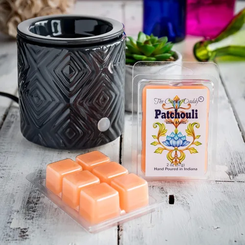 Miniatura 4 de The Candle Daddy Pachulí - Inscense - Cubos de cera con aroma máximo - 5 paquetes -10 onzas en total - 30 cubos