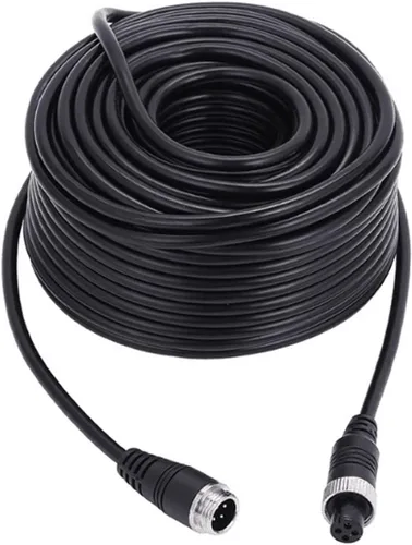 Miniatura 12 de Cable de extensión de cámara de respaldo, cable de extensión de aviación de 4 pines, para cámara de visión trasera de CCTV, camión, remolque
