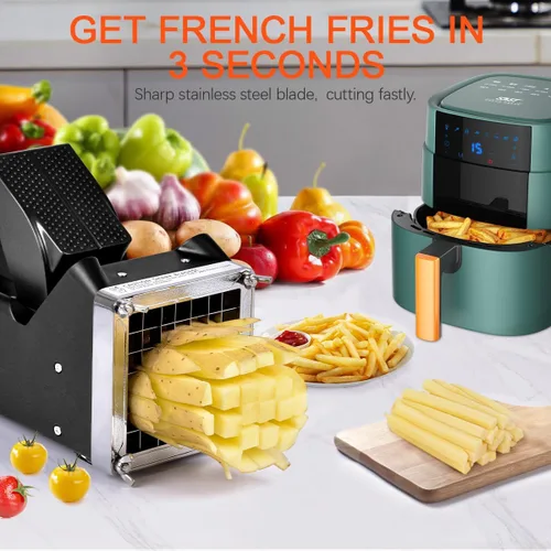 Miniatura 2 de Cortador de Papas, Sopito Cortador de Papas Fritas Caseras con Cuchilla de Acero Inoxidable de 1/2 Pulgada Excelente para Papas, Zanahorias y Pepinos
