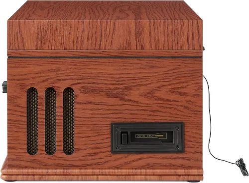 Miniatura 8 de Crosley CR704B-PA Musician Tocadiscos de 3 velocidades con radio, reproductor de CD/casete, entrada auxiliar y Bluetooth, color paprika