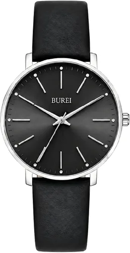 Miniatura 9 de BUREI Relojes de Pulsera para Mujer, Analógicos, Minimalistas, de Cuero, Cuarzo, Impermeables