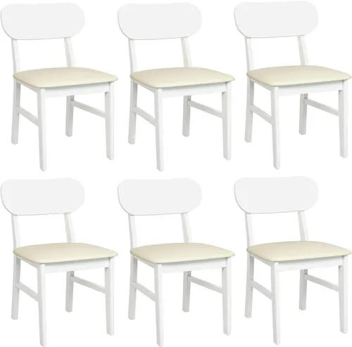 Miniatura 15 de FansaFurn Mesa de comedor rectangular de granja para 2-4 personas, mesa de cocina pequeña de madera maciza, mesa de comedor moderna para comedor