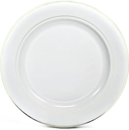 Miniatura 9 de Occasions - 40 piezas plateadas, bajo-plato, lonchera, cuencos (tazón) y platos, Vajilla, A2. Color blanco con borde dorado.