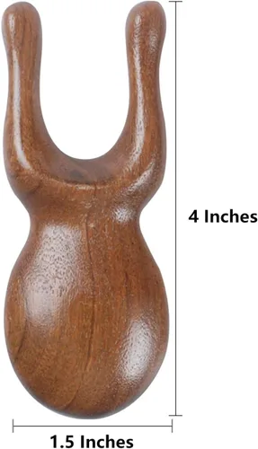 Miniatura 2 de OULIGET Herramientas de masaje Gua Sha de madera natural antiestática, herramienta Gua Sha facial de madera para ojos, herramienta de masaje manual