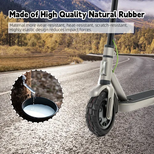 Miniatura 3 de 80/65-6 Off Road Neumático sin cámara, 10x3 255x80 10 pulgadas Scooter eléctrico neumático, con válvula de aire de neumático, para Nanrobot A-1
