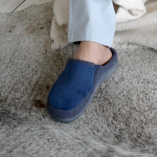 Miniatura 6 de isotoner Pantuflas con capucha Travis de Microterry y Waffle para hombre