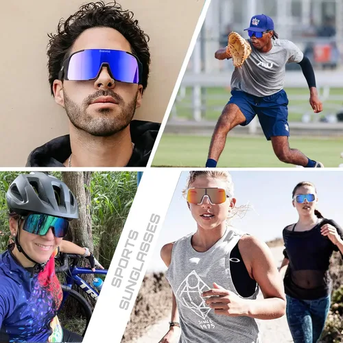Miniatura 3 de maivnz Gafas de sol de béisbol para hombres y mujeres, protección UV400, gafas deportivas al aire libre para ciclismo, correr, golf, softbol