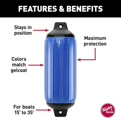 Miniatura 3 de Taylor Made Products Super Gard - guardabarros inflable de vinilo para barco.