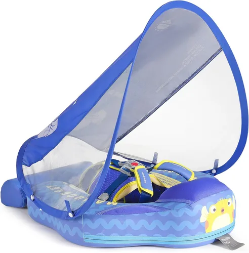 Miniatura 15 de Mambobaby Flotador con toldo mejorado no inflable para bebé, flotador inteligente de Mambo para natación, flotador de natación para bebé, flotador