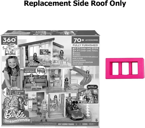 Miniatura 4 de Piezas de repuesto para Barbie Dreamhouse - FHY73 FHY74 Barbie Doll Dream House ~ Techo lateral de repuesto ~ Rosa