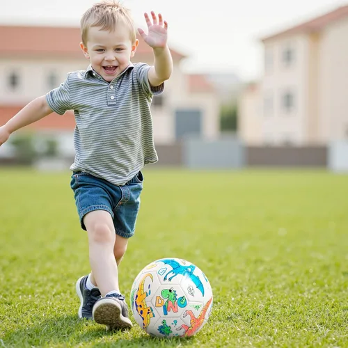 Miniatura 7 de Pinte su propio balón de fútbol con marcadores, kits de manualidades para niños pequeños, regalos de fútbol para niños y niñas, tamaño 3, juguetes