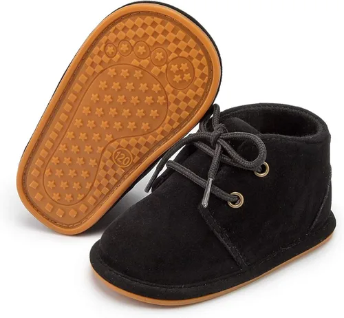 Miniatura 3 de HsdsBebe Zapatos Oxford de piel sintética suave con suela de goma antideslizante para niños y niñas, zapatos para caminar