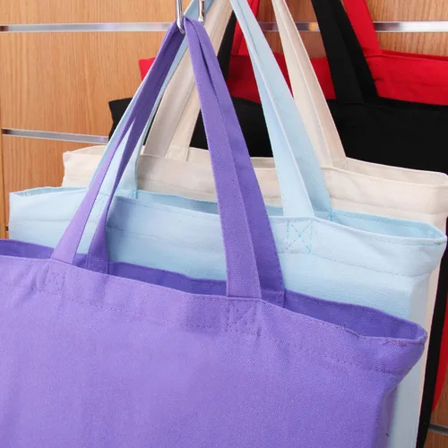 Miniatura 8 de Threadart - Bolsas reutilizables de lona 100% algodón resistentes Paquete de 3 Con asas fuertes que soportan hasta 40 libras Respetuosas