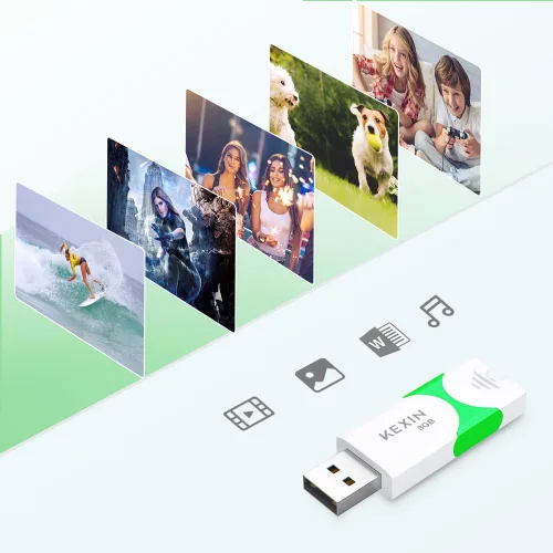 Miniatura 6 de KEXIN Unidad Flash de 8GB Paquete de 10 Unidad Flash USB 2.0 de 8 GB Unidad Thumb 2.0 Unidad USB a Granel Unidad Jump Giratoria Unidad Pen