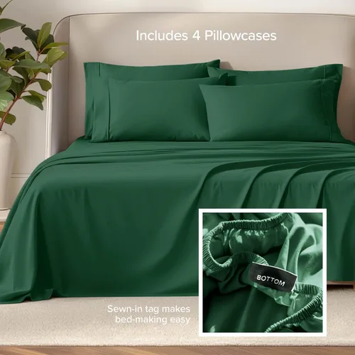 Miniatura 44 de Bare Home Hotel Luxury - Juego de sábanas tamaño individual, extra suave, 4 piezas, bolsillos profundos, ajuste fácil, refrescante y transpirable