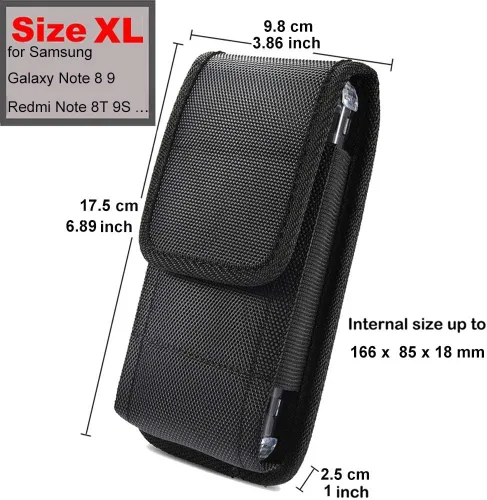 Miniatura 2 de Funda para teléfono de cintura para Xiaomi Redmi K30 Pro V 9 9A 9C 10X Redmi Note 9 9S 9 Pro Max cinturón clip caso nylon bolsa con trabillas
