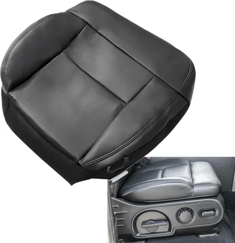 Priprilod Funda de Reemplazo de Asiento de Cuero Negro para Lado del Conductor Compatible con Ford F150 Lariat 2004 2005 2006 2007 2008