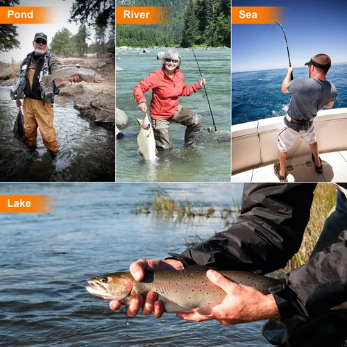 Miniatura 8 de PLUSINNO Señuelos de Pesca Caja de Aparejos de Pesca Regalos de Pesca para Hombres, Lubina, Trucha Kit de Accesorios de Pesca para Agua Salada