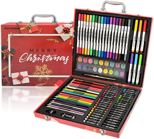 Miniatura 13 de Darnassus Juego de arte de 132 piezas, juego de colores profesionales de lujo, caja de regalo, juego de arte, manualidades, dibujo, pintura, kit