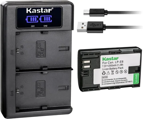 Miniatura 11 de Kastar Paquete de 3 baterías LP-E6 y cargador USB LKD2 de repuesto para Canon LP-E6, LP-E6N, LP-E6NH, LP-E6N Pro batería, Canon LC-E6, LC-E6E