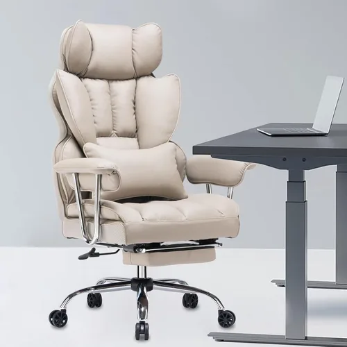 Miniatura 8 de Efomao Silla de oficina grande y alta, silla ejecutiva de respaldo alto resistente de 400 libras con asiento extra ancho de 23.6 pulgadas, silla