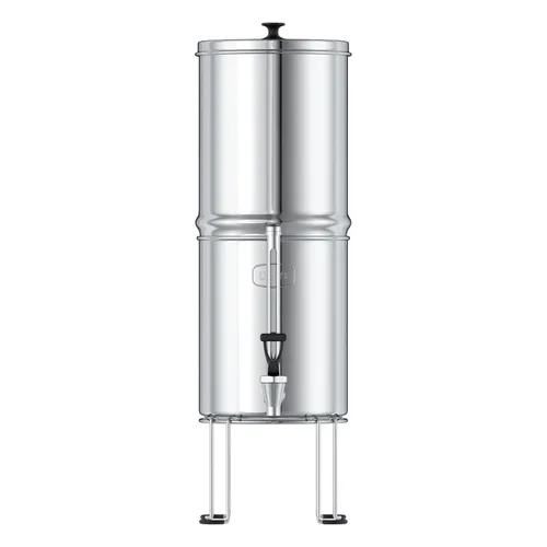 Miniatura 7 de Sistema de filtro de agua alimentado por gravedad USWF, 2.25 galones de acero inoxidable, con 2 filtros de carbón, 2 filtros de flúor, portátil