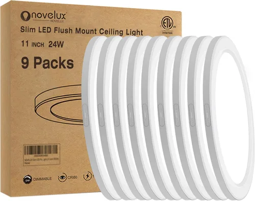 Miniatura 24 de Lámpara de techo de montaje empotrado de 5 pulgadas, regulable, luz de techo LED blanca de 5000 K, lámpara de techo redonda ultrafina para 2-Blanco