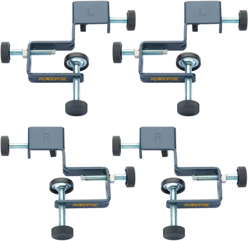 Miniatura 16 de POWERTEC Abrazaderas de instalación frontal para cajón, juego de abrazaderas ajustables para gabinete, herramienta de montaje y alineación rápida