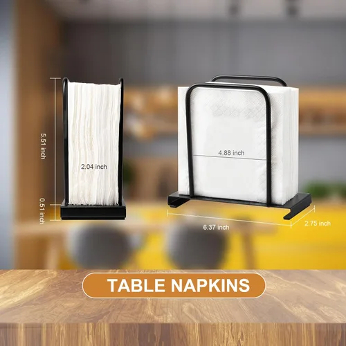 Miniatura 6 de Servilletero, moderno soporte para servilletas de papel de pie para cocina, mesa de comedor, almacenamiento de servilletas de metal para todas
