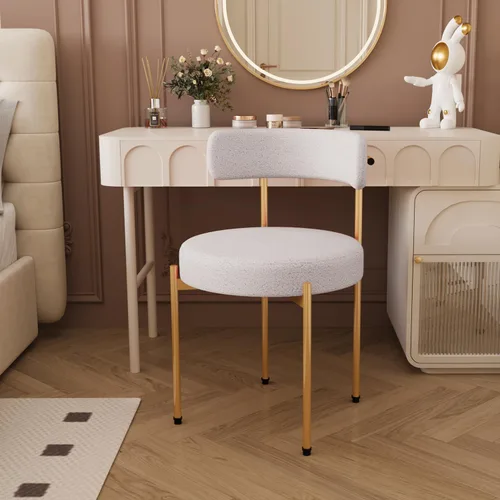 Silla de escritorio sin ruedas, silla decorativa cómoda para sala de estar, comedor, dormitorio, oficina en casa, moderna de mediados de siglo,