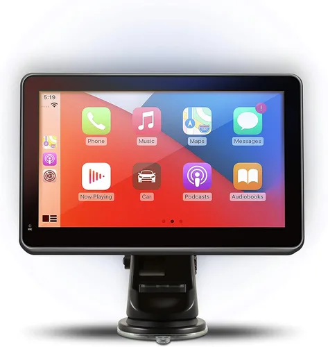 Car and Driver INTELLIDASH PRO - Pantalla táctil IPS inalámbrica con Bluetooth, SiriusXM, Siri Assistant. Soporte para parabrisas de tablero