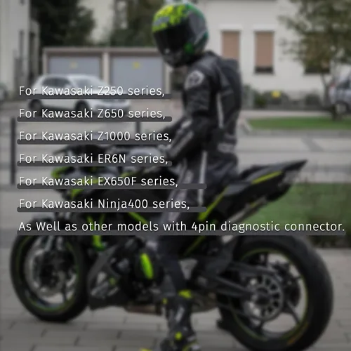 Miniatura 4 de Cable adaptador OBD1 de 4 pines para motocicleta a OBD2 conector OBDII, compatible con programación ZX6R/ZX10R/ZX1000 ECU, funciona con lector