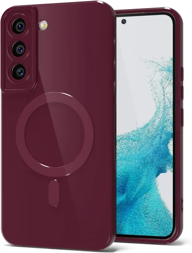 Miniatura 99 de Svanove para Samsung Galaxy S22 Funda de teléfono de silicona magnética, compatible con Magsafe, linda para mujeres, brillante color brillante, gel