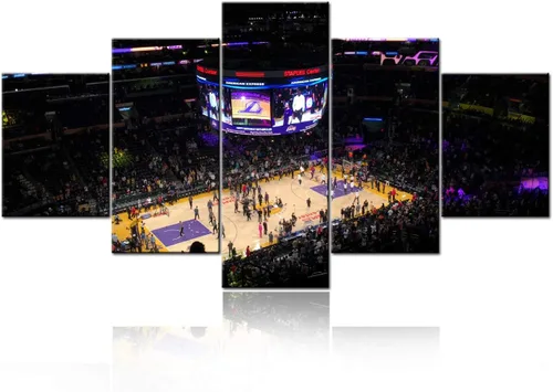 Miniatura 33 de Decoración de sala deportiva Memphis Grizzlies Imágenes para sala de estar, el foro FedEx en Memphis, pinturas de Tennessee, 5 piezas, lienzo, arte