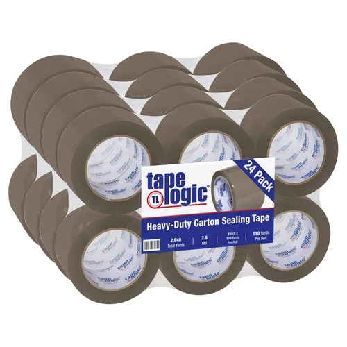 Aviditi Tape Logic - Cinta de embalaje acrílica resistente, 3 pulgadas x 110 yardas, 2.6 mil, paquete de 24, perfecta para embalaje, envío, mudanza,